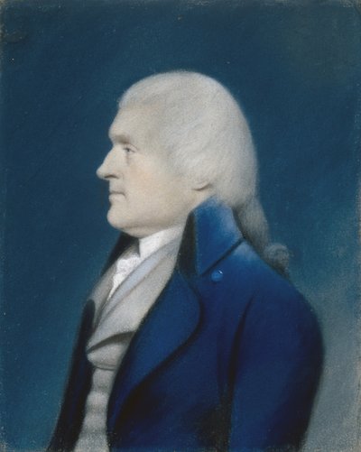 Portrait de Thomas Jefferson, c. 1800-1832 (pastel sur papier gris) - American School